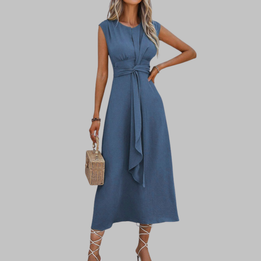 Reese | Elegant Sleeveless Round Neck Maxi Dress