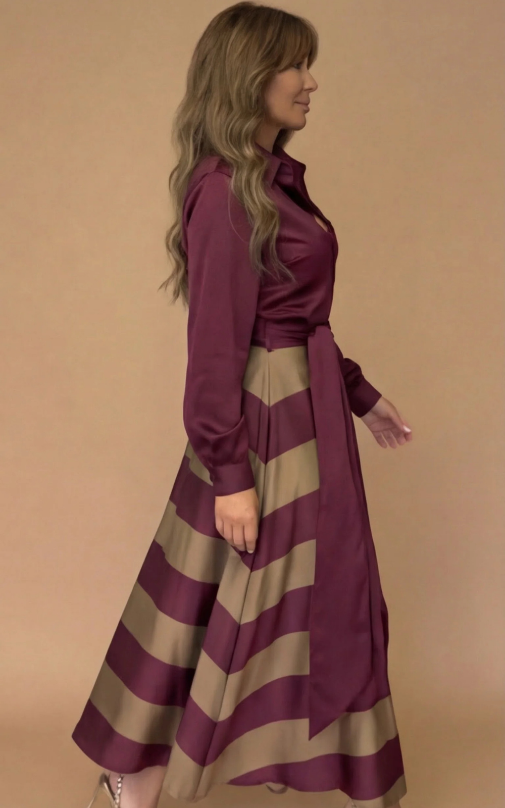 Romy |  Elegant Striped Maxi Dress