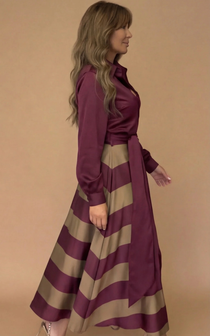 Romy |  Elegant Striped Maxi Dress
