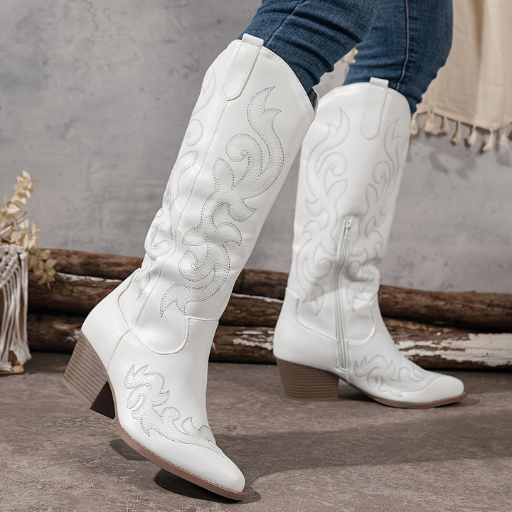 Sharina - Slip-on Retro Cowboy Boots