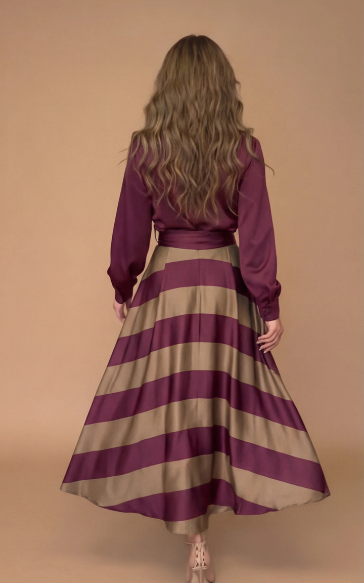 Romy |  Elegant Striped Maxi Dress