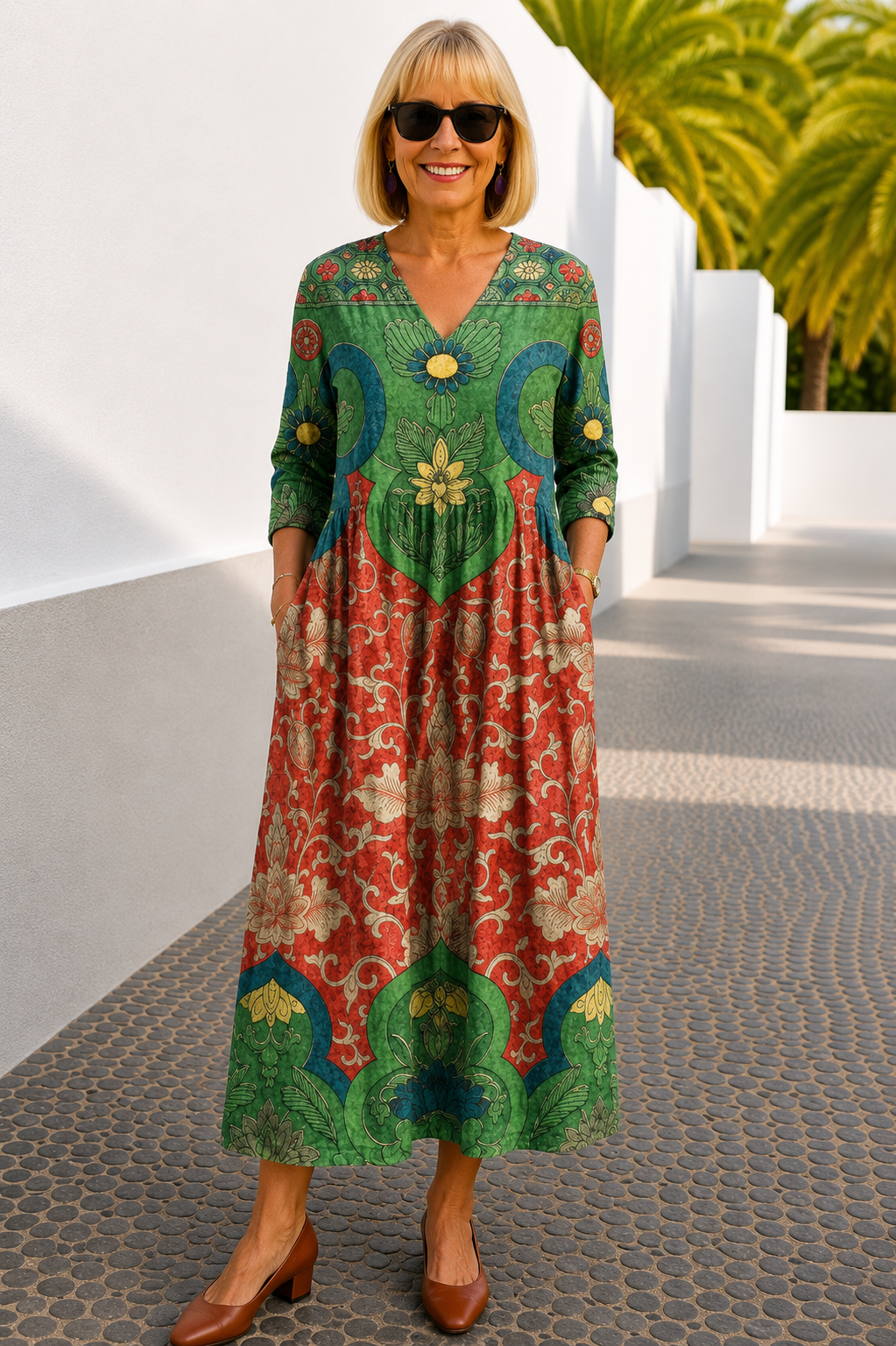 Judith | Retro Floral Maxi Dress