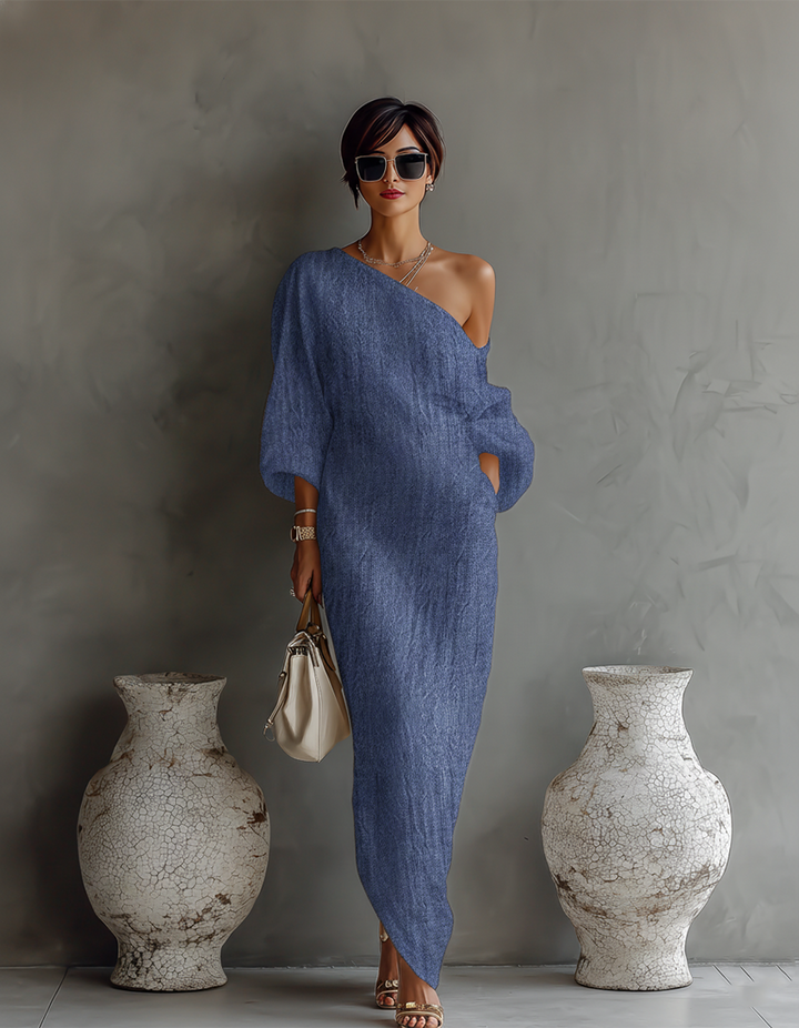 Women's Ivory White Cotton-Linen Blend