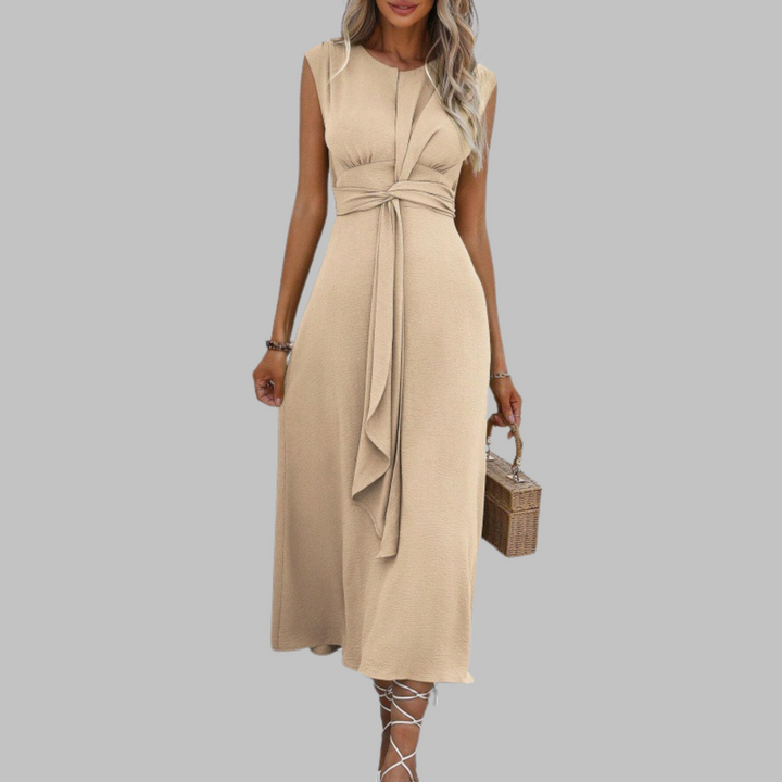 Reese | Elegant Sleeveless Round Neck Maxi Dress