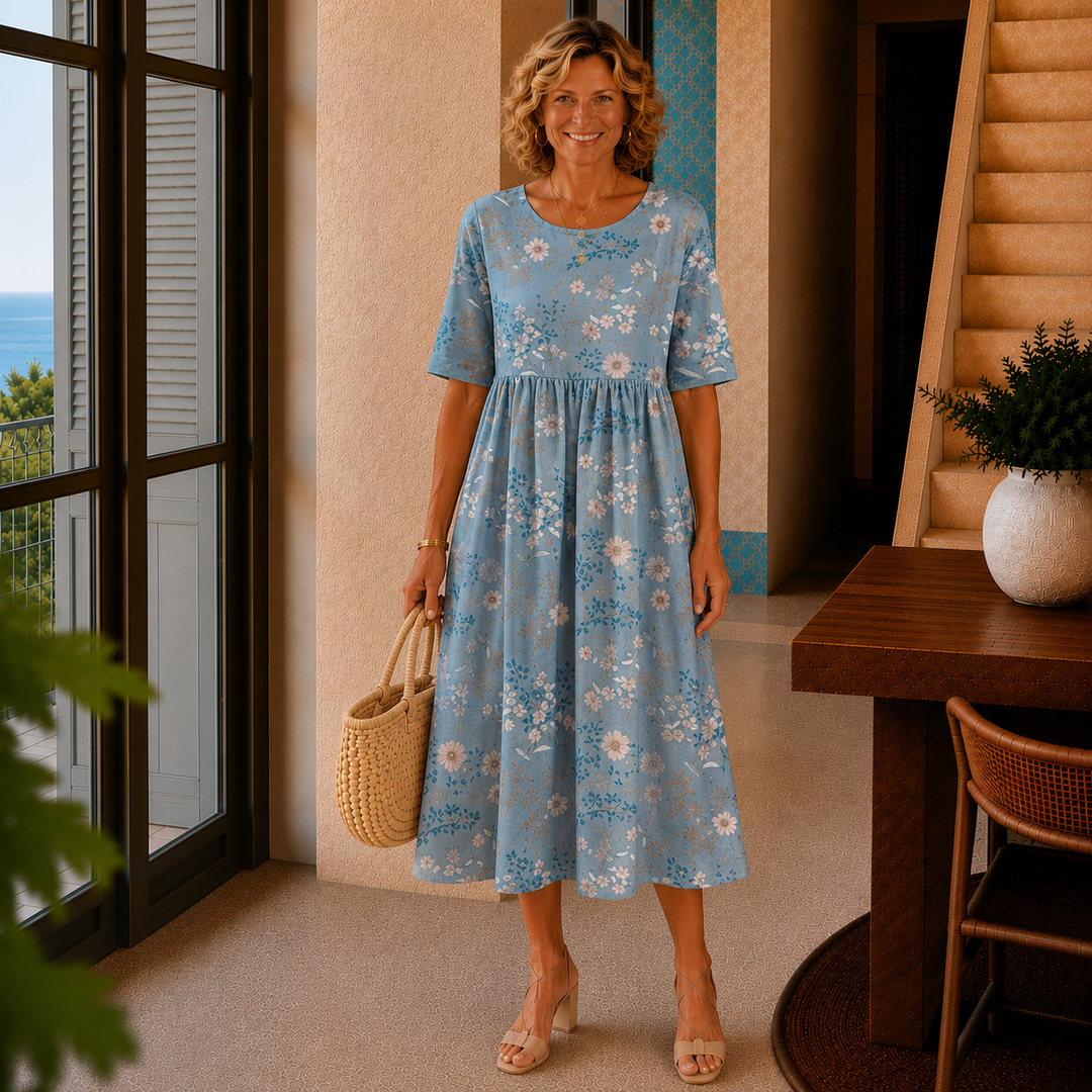 Audrey | Relaxed Floral Midi Dress