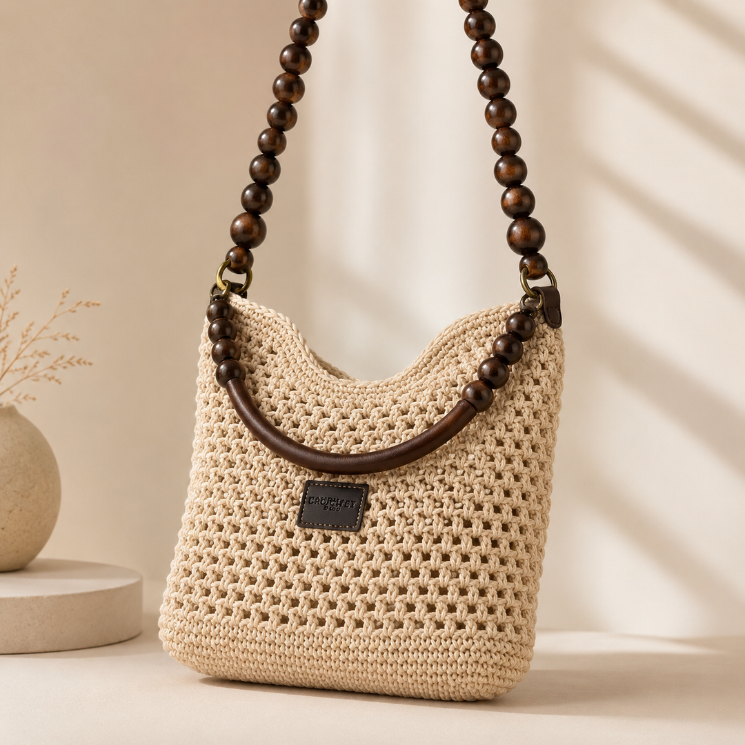 Petra™ | The Wooden Bead Shoulder Bag
