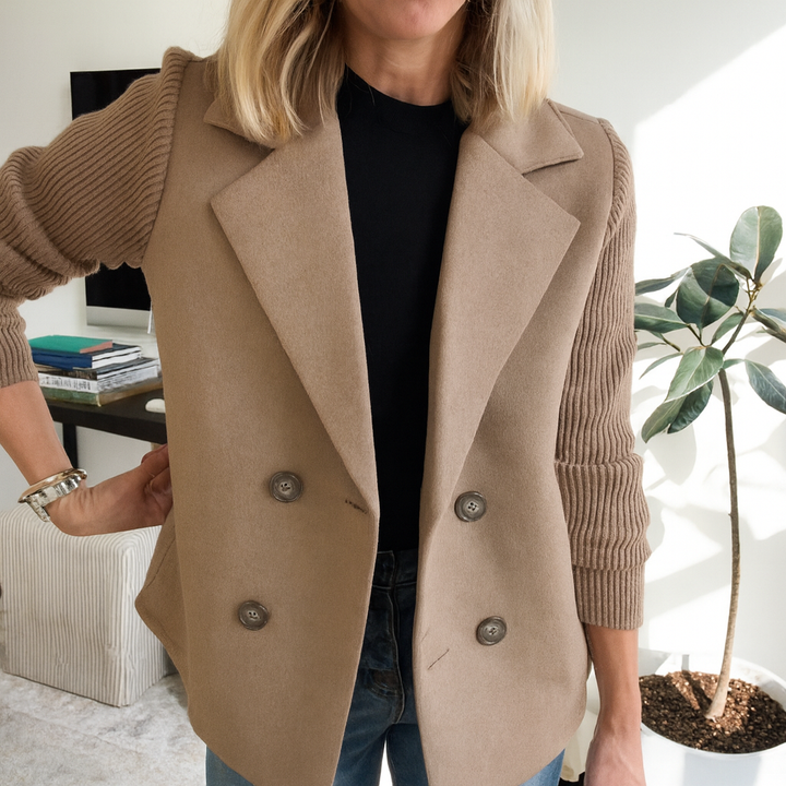 Sasha || Ribbed Blazer Coat