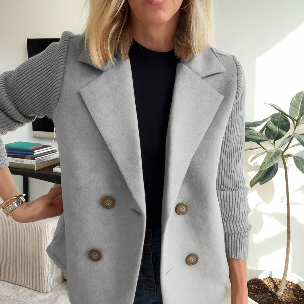 Sasha || Ribbed Blazer Coat