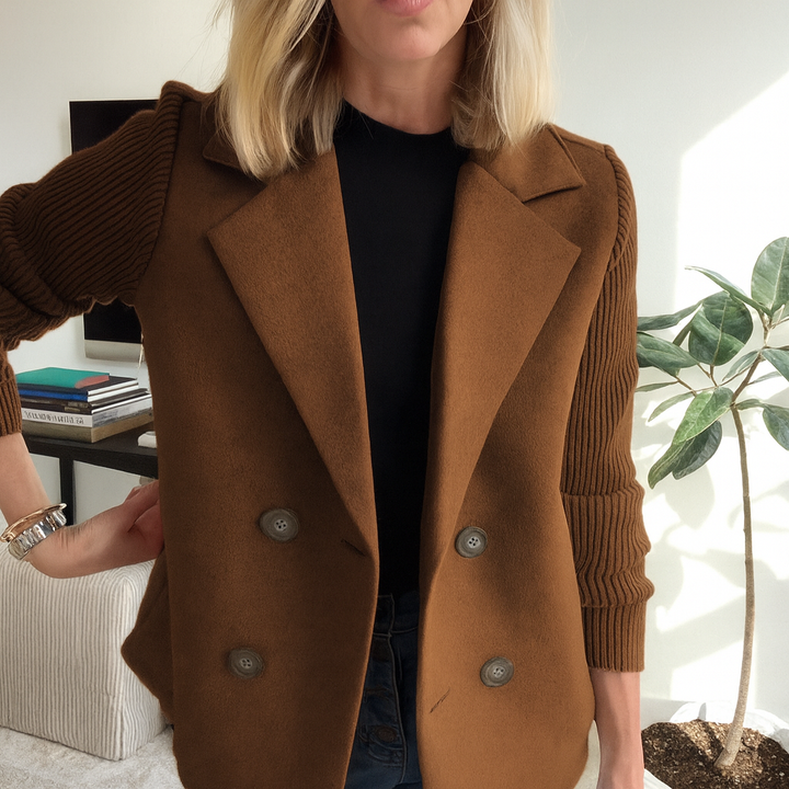 Sasha || Ribbed Blazer Coat