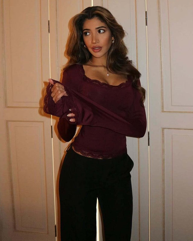 Lace Trim Top