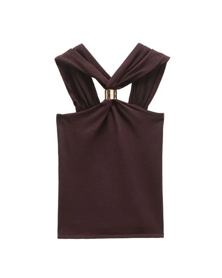 Mocha Halter Top