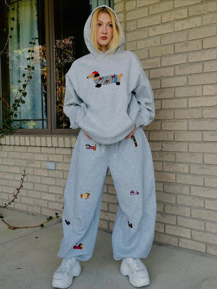 The Poppy™ Cozy Pup Embroidered Hoodie