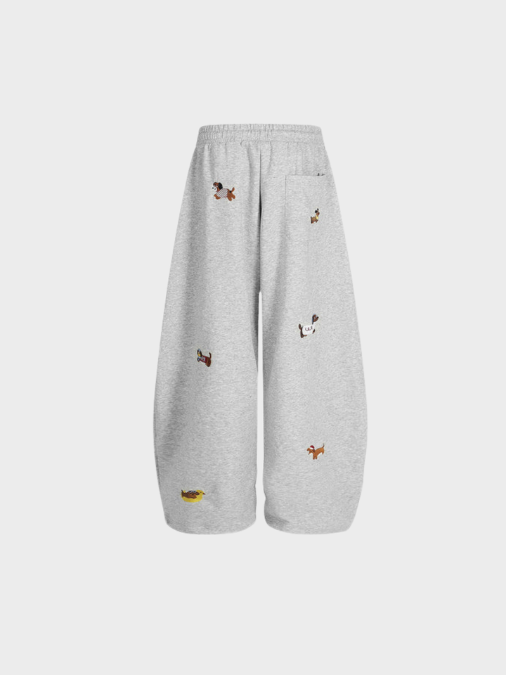 The Poppy™ Embroidered Pup Barrel Sweatpants