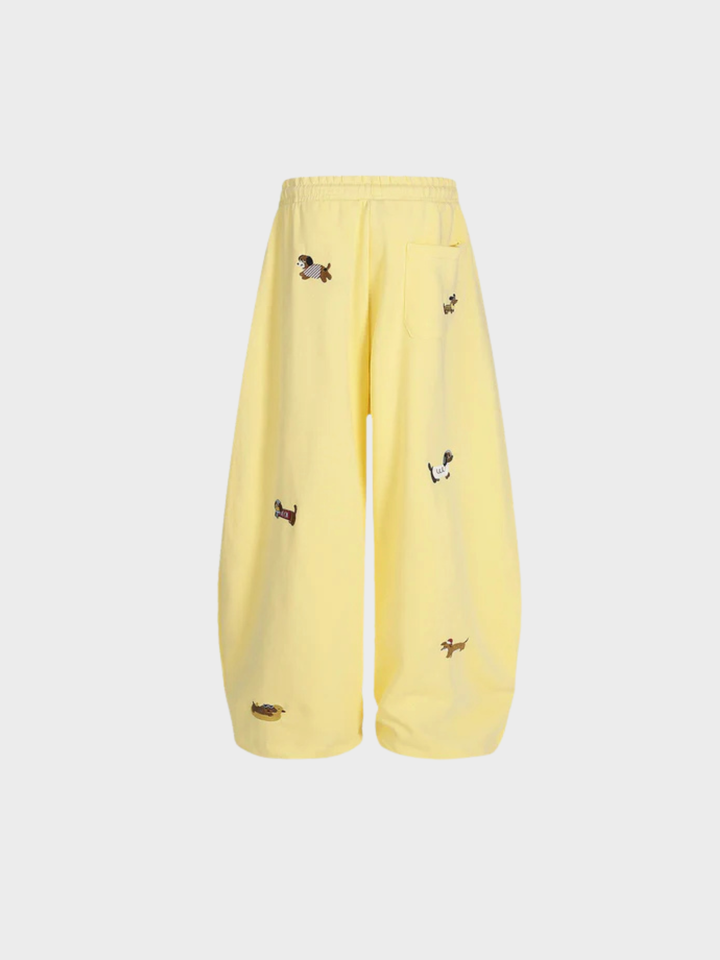 The Poppy™ Embroidered Pup Barrel Sweatpants