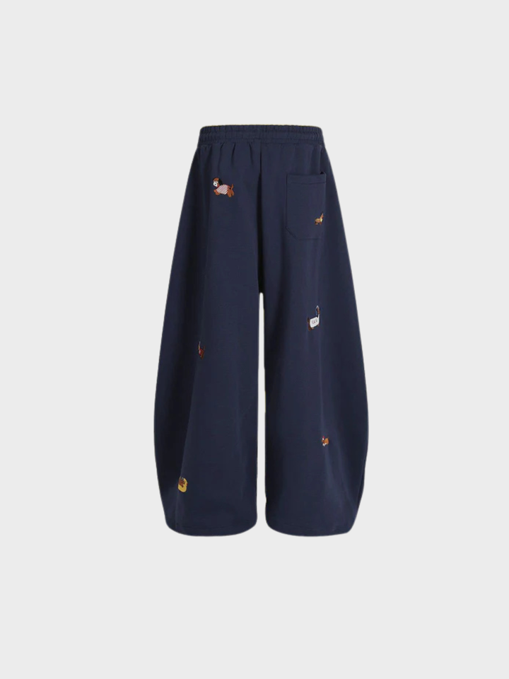 The Poppy™ Embroidered Pup Barrel Sweatpants