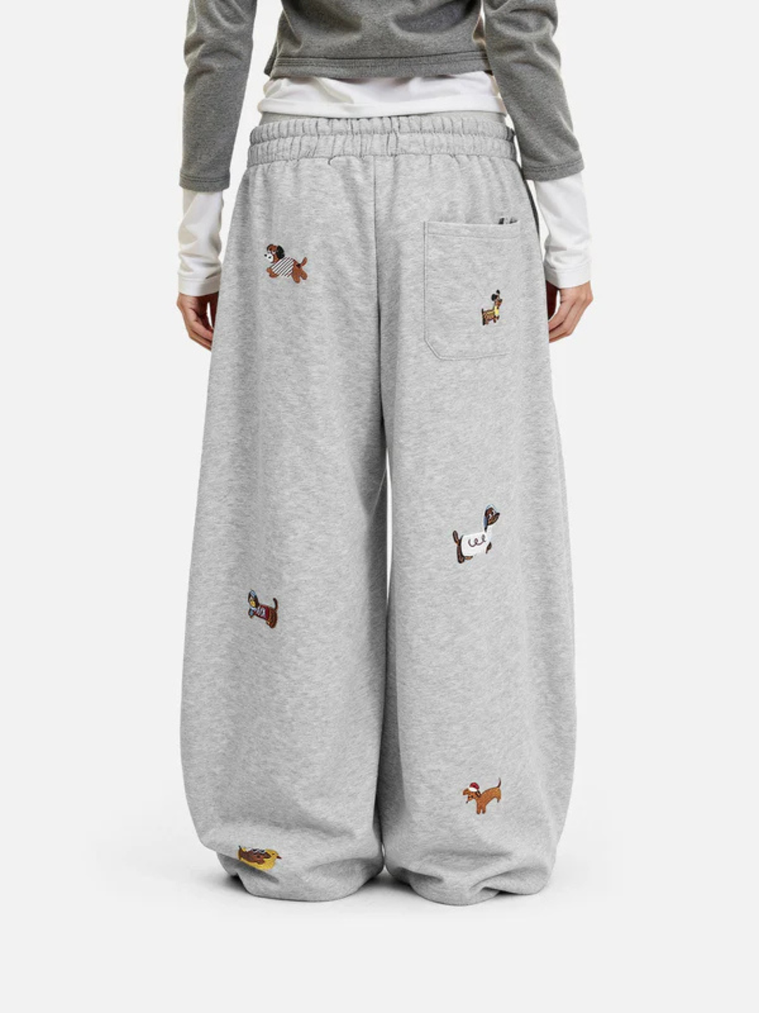 The Poppy™ Embroidered Pup Barrel Sweatpants
