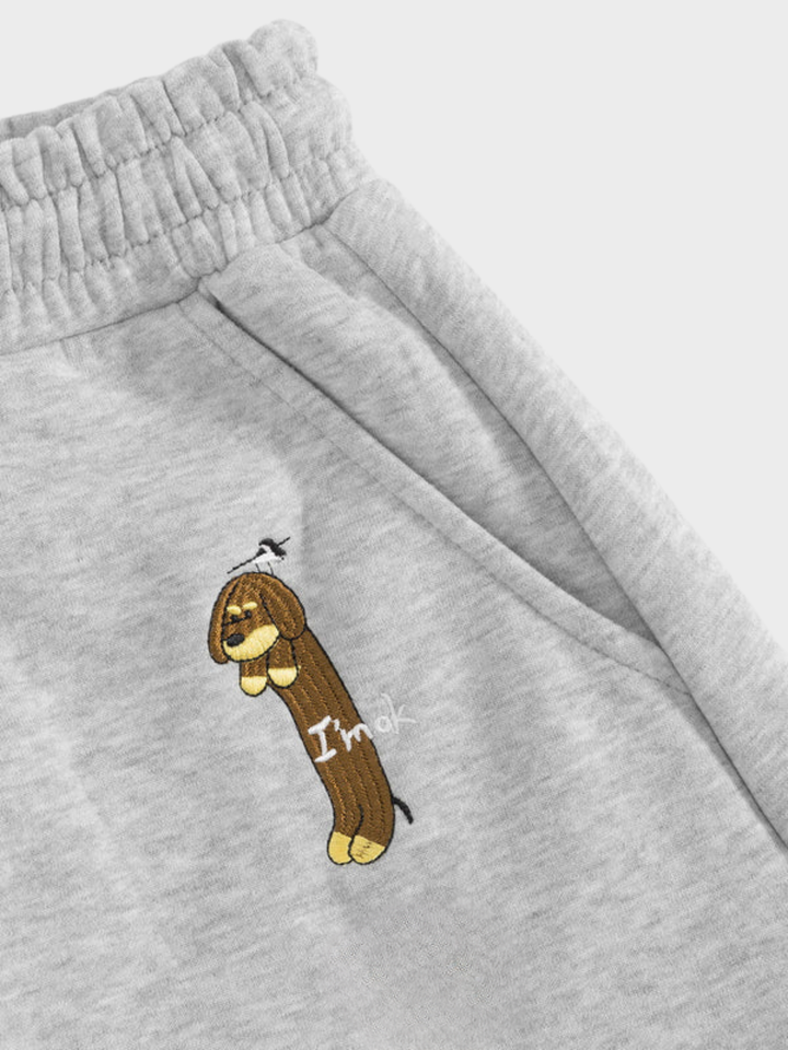 The Poppy™ Embroidered Pup Barrel Sweatpants