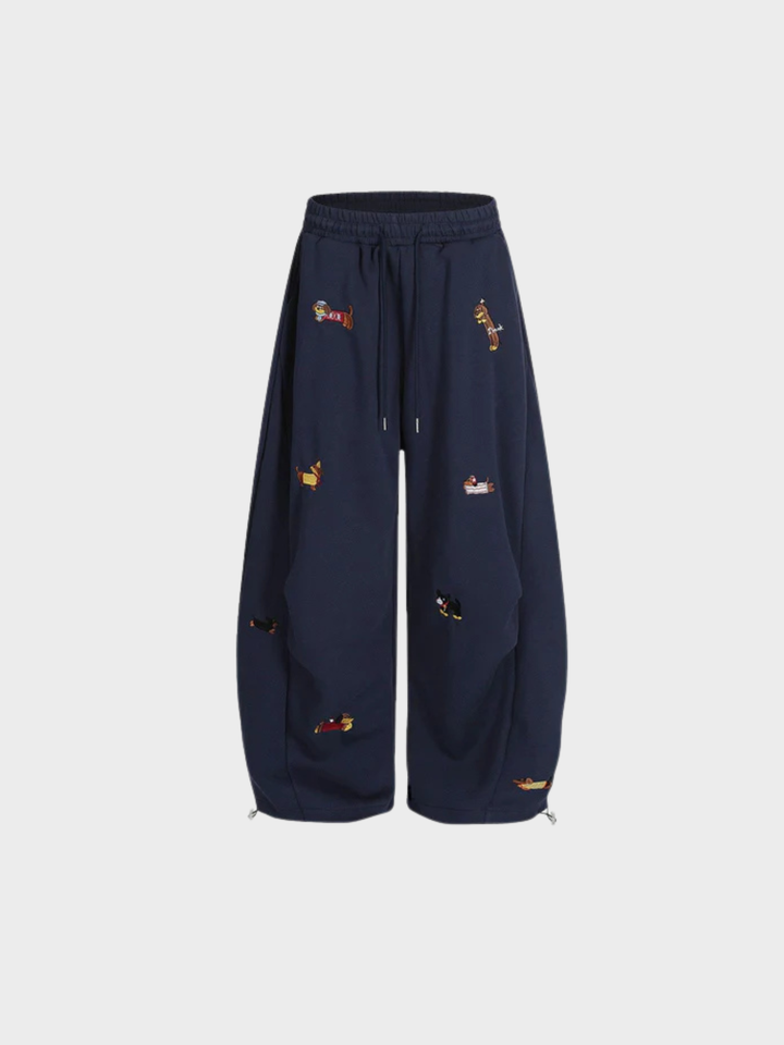 The Poppy™ Embroidered Pup Barrel Sweatpants