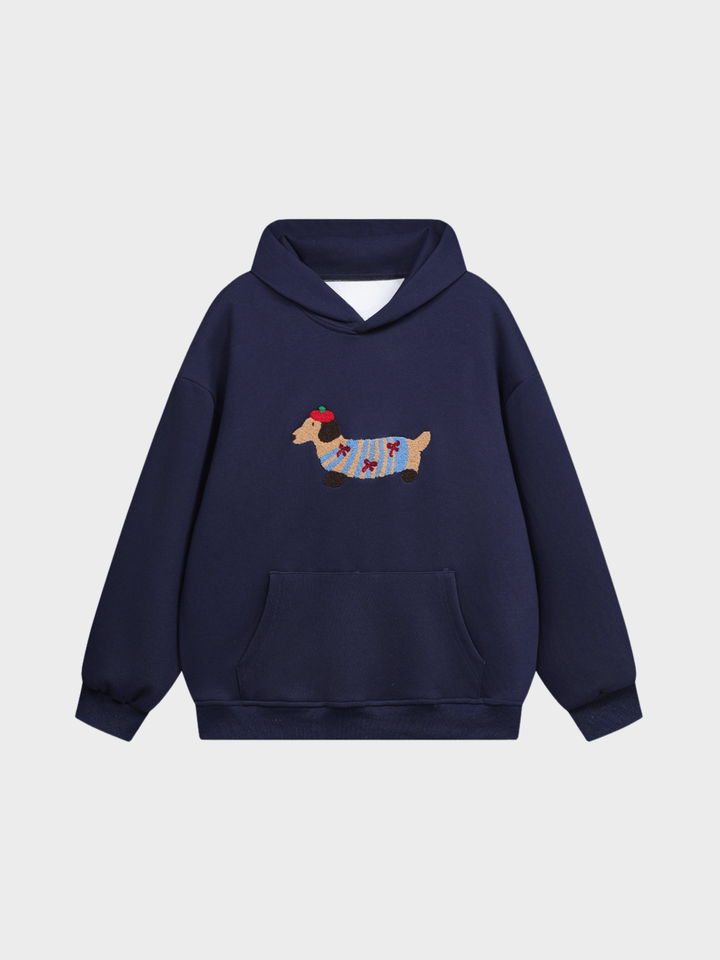The Poppy™ Cozy Pup Embroidered Hoodie