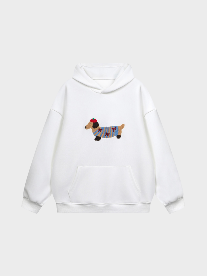 The Poppy™ Cozy Pup Embroidered Hoodie