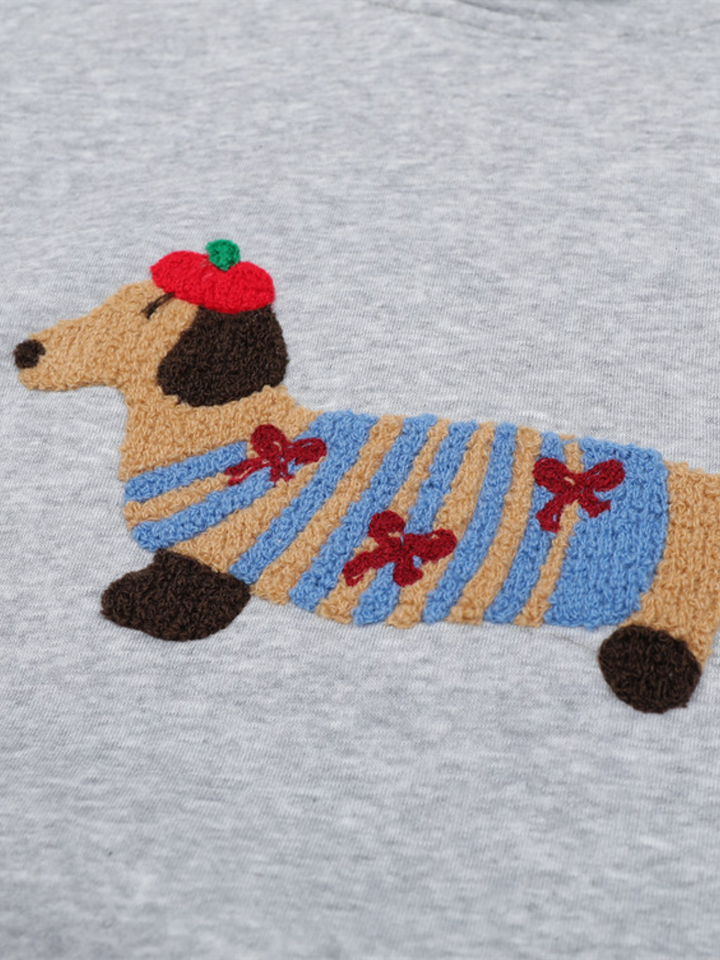 The Poppy™ Cozy Pup Embroidered Hoodie