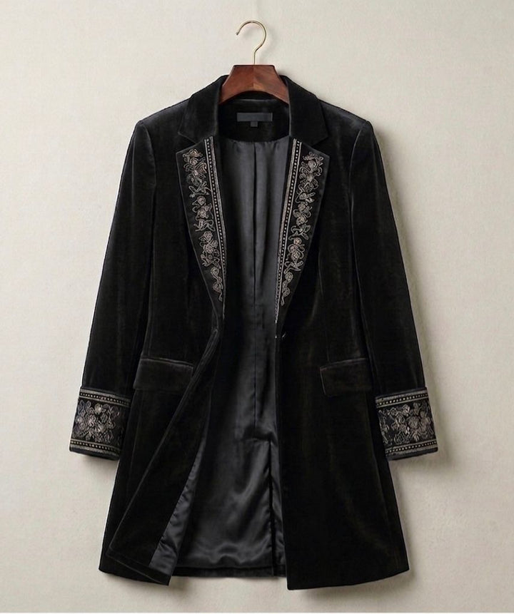 Elise | Velvet Statement Blazer