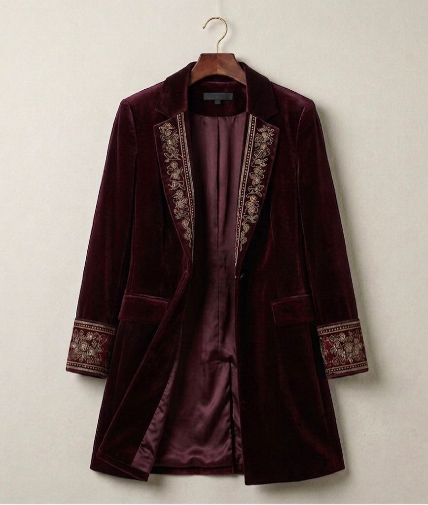Elise | Velvet Statement Blazer