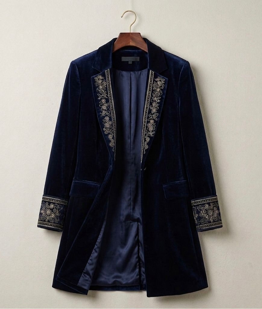 Elise | Velvet Statement Blazer
