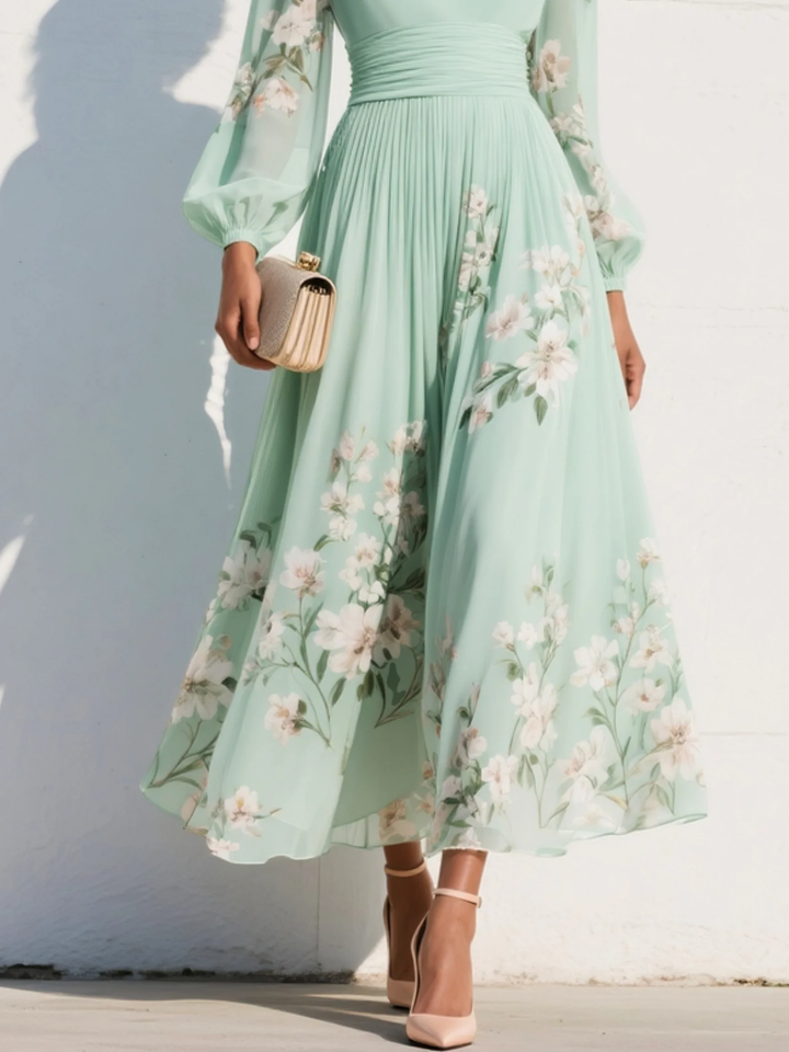 Rosa | Fresh Floral Bloom Midi Dress