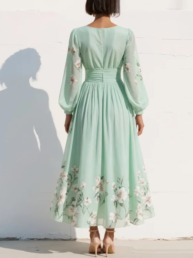 Rosa | Fresh Floral Bloom Midi Dress