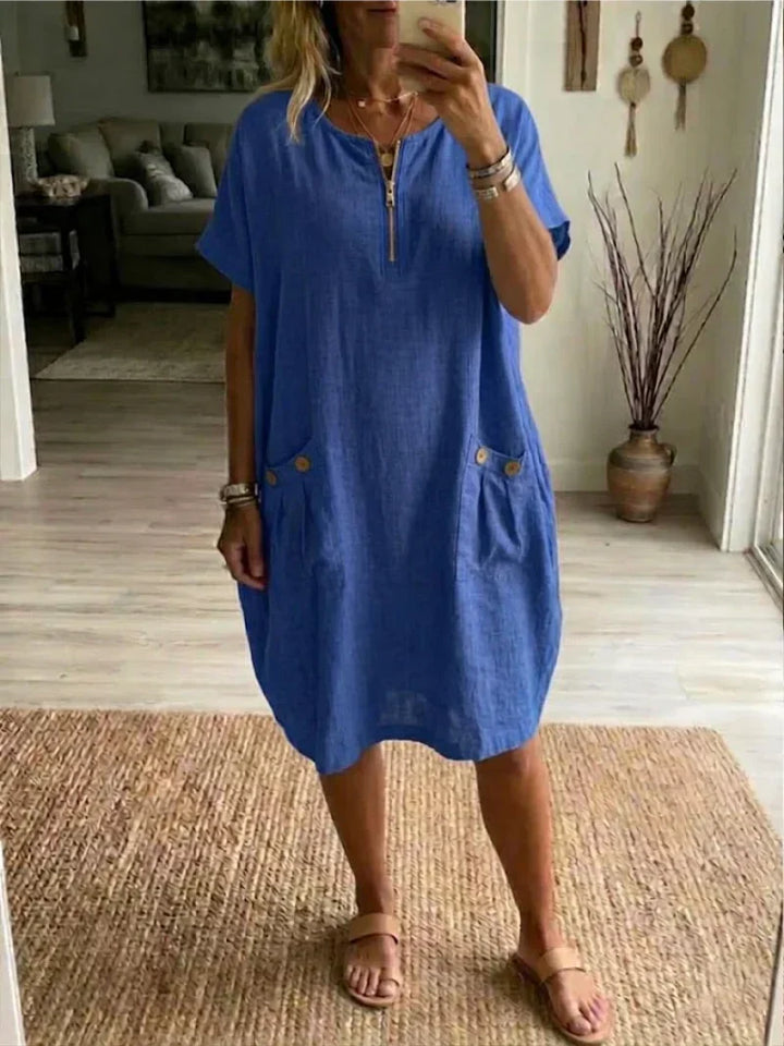 Pascale™ | Zip-Front Maxi Dress-