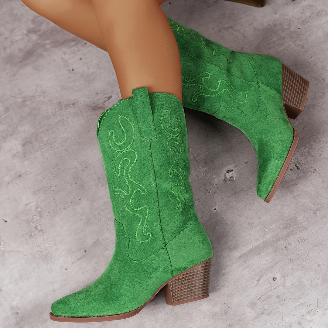 Gorgiana - Mid-Calf Chunky Boots