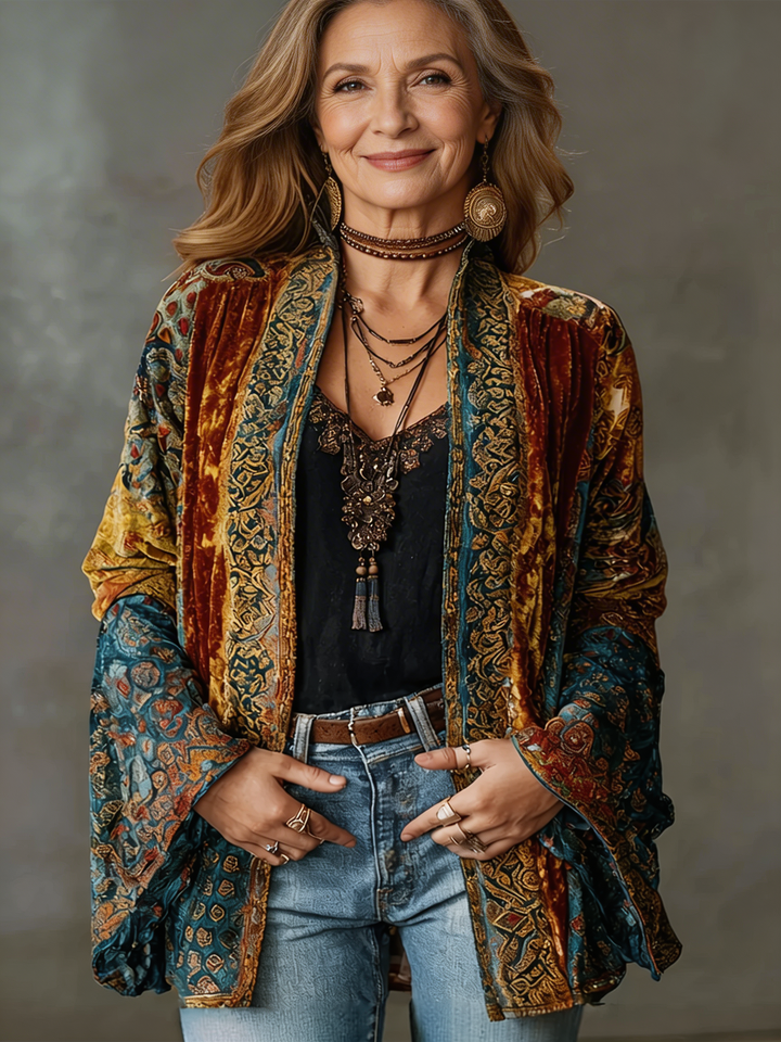 Darcy Boho Embroidered Kimono Cardigan