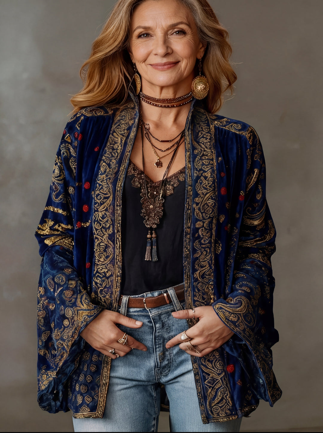 Darcy Boho Embroidered Kimono Cardigan