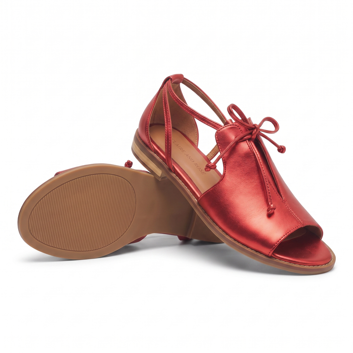 LILLIANA – STRAP-STYLE LEATHER SANDALS.