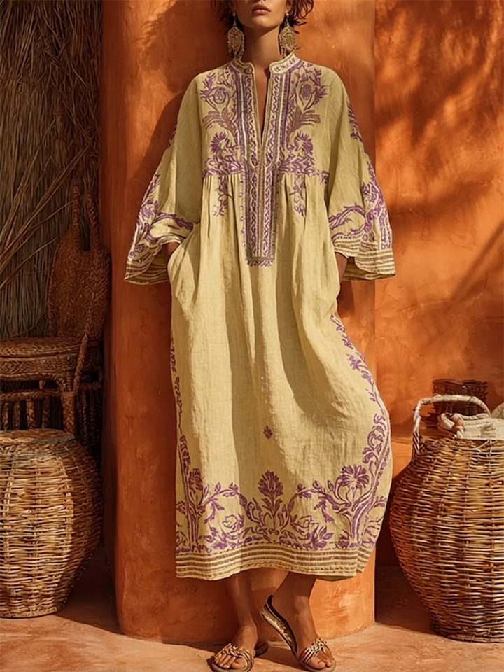 Elena™ | Mediterranean Maxi Dress