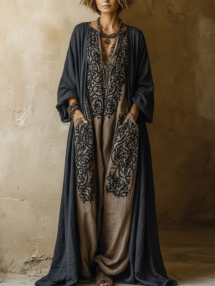 Bohemian Vintage Cotton-linen Two-piece Set