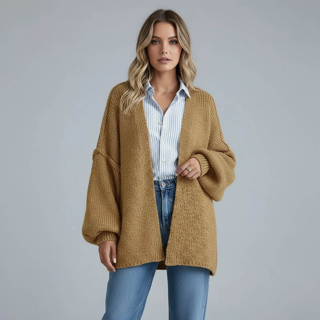 The Oversized Cardie | Relaxed Knit Cardigan